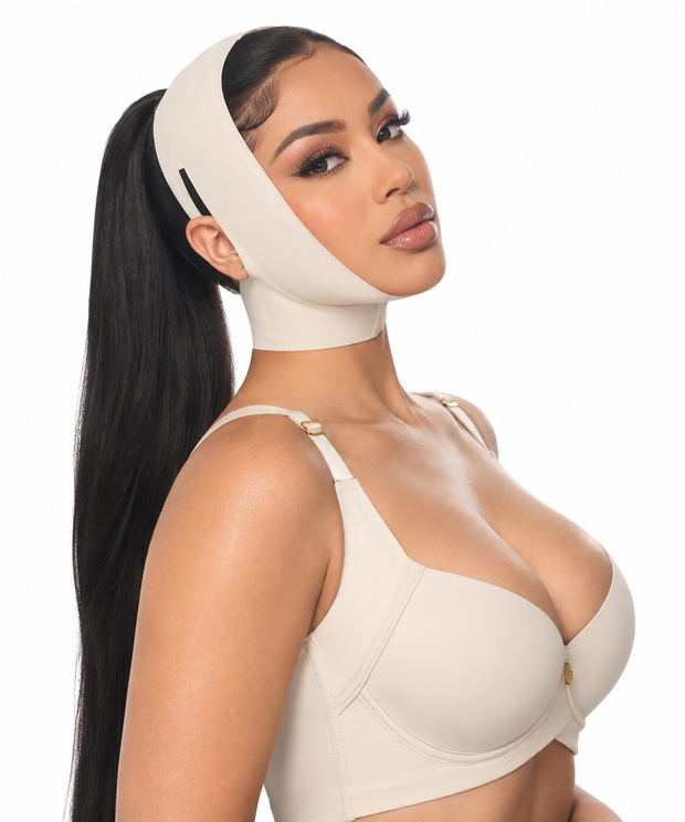 Faja facial postquirúrgica :Chin lift & jawline shaping ( Ref. C-049 / C-048 )