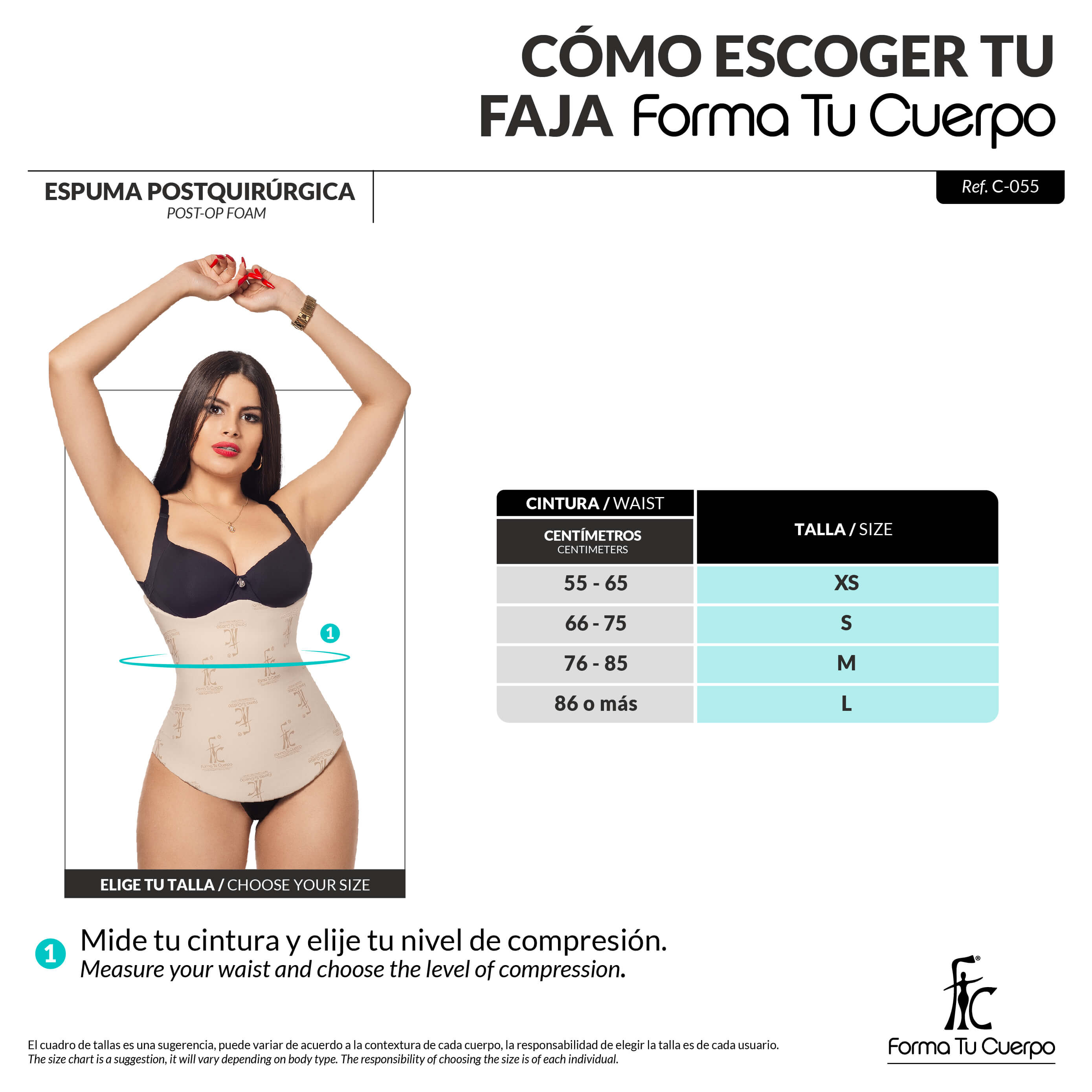 Espuma Postoperatoria – Soporte y Confort para Tummy Tuck Recovery ( Ref. C-055 / C-155 )