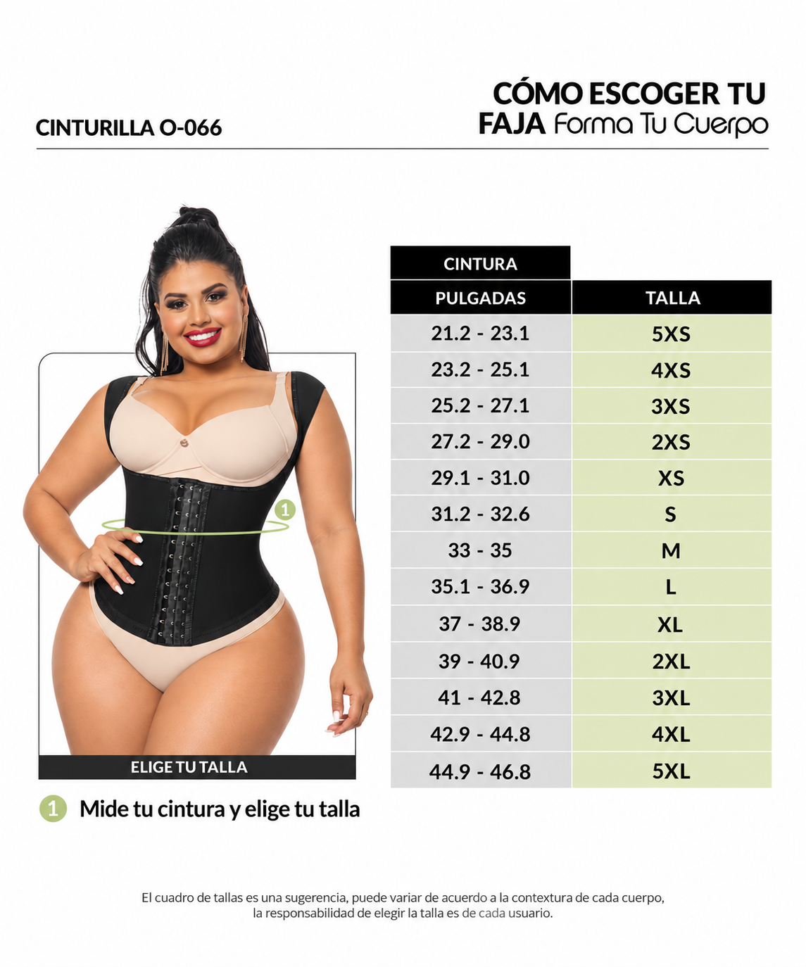 Guía de tallas de este producto