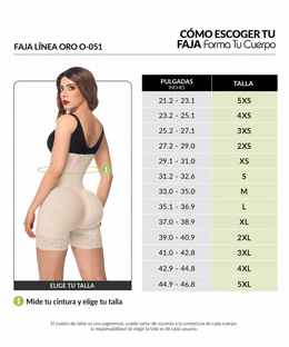 Faja moldeadora reloj de arena strapless - media pierna con cremallera perineal y broche central  ( Ref. O-051 )