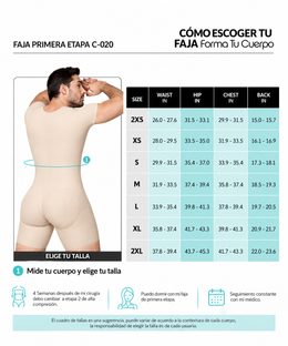 Faja completa para hombre: Faja moldeadora ( Ref. H-001 )