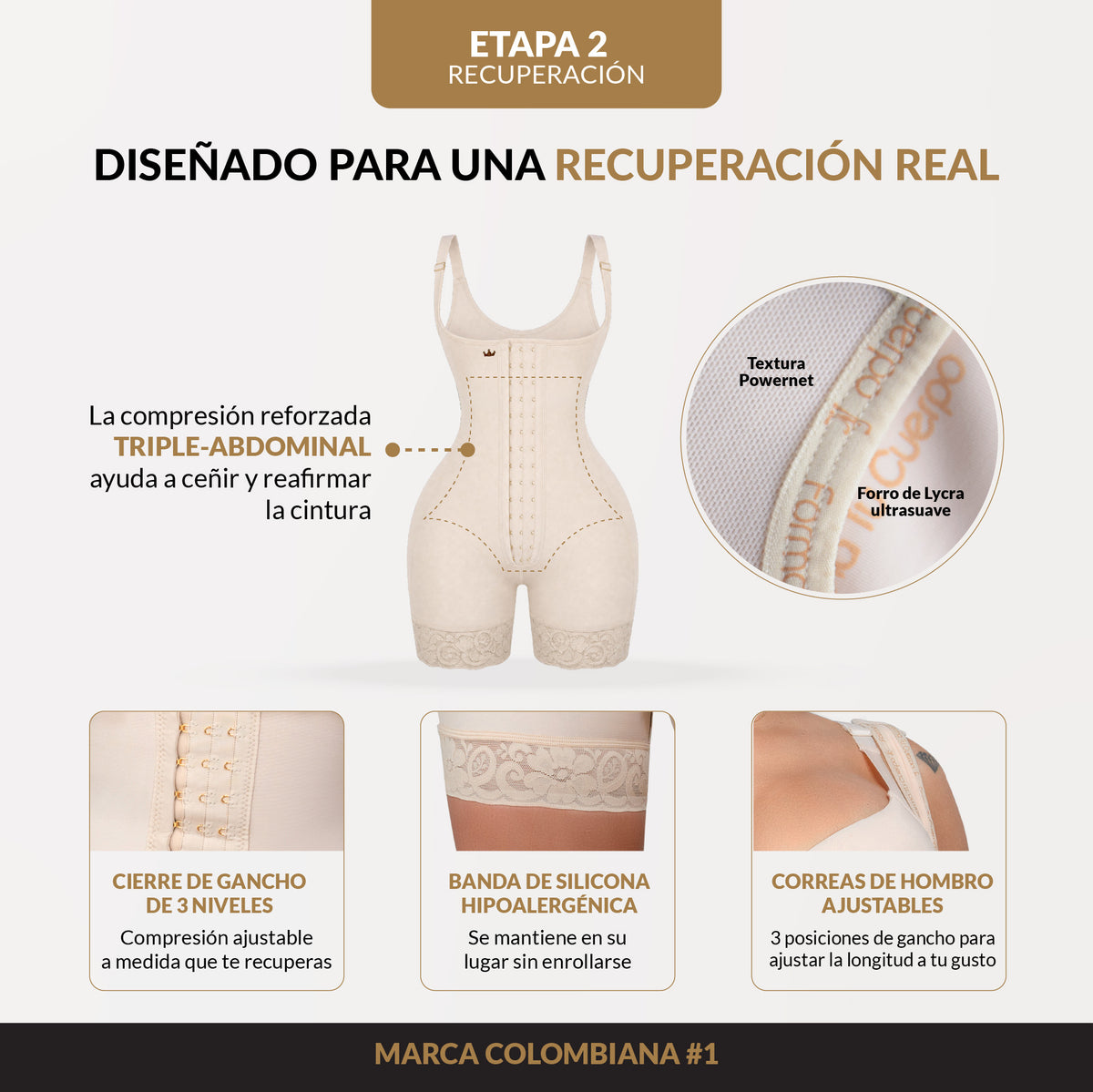 Faja Luxury Queen caderas anchas:  Ideal para BBL ( Ref. LUXBBL-013 / LUXBBL-213 )