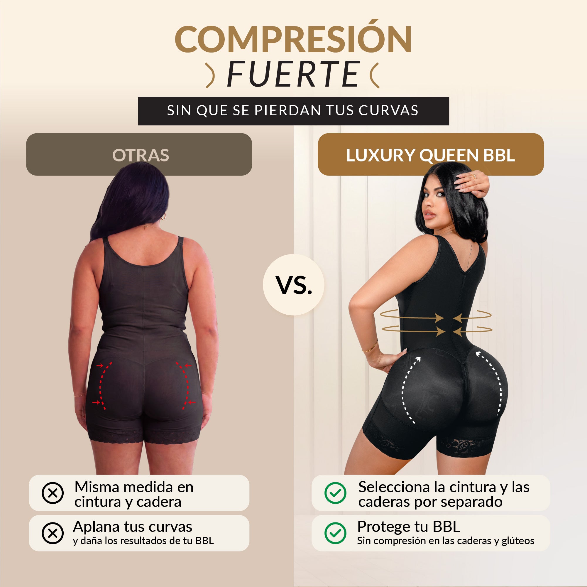 Faja Luxury Queen caderas anchas:  Ideal para BBL ( Ref. LUXBBL-013 / LUXBBL-213 )