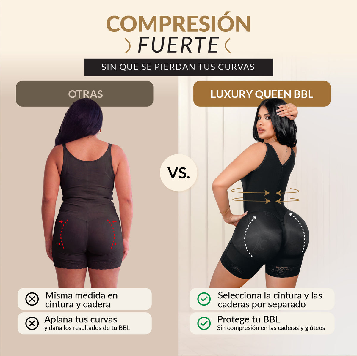 Faja Luxury Queen caderas anchas:  Ideal para BBL ( Ref. LUXBBL-013 / LUXBBL-213 )