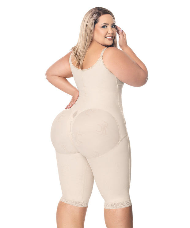 Faja reloj de arena hasta la rodilla con tiras, broche central y cremallera perineal ( Ref. O-021 )