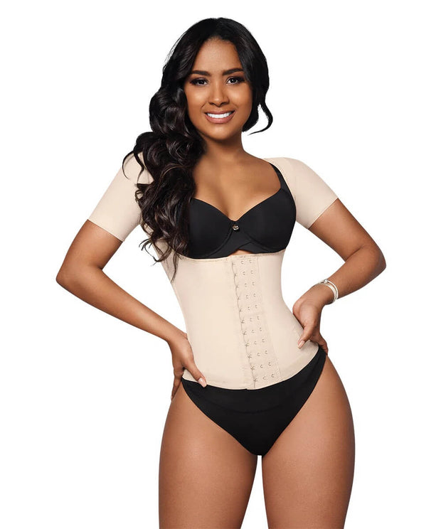Cinturilla Colombiana con Mangas : Waist Trainer con Posture Control ( Ref. O-062)