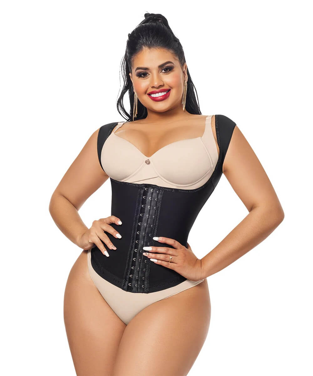 Cinturilla Colombiana con Mangas : Waist Trainer con Posture Control ( Ref. O-062 / O-066)