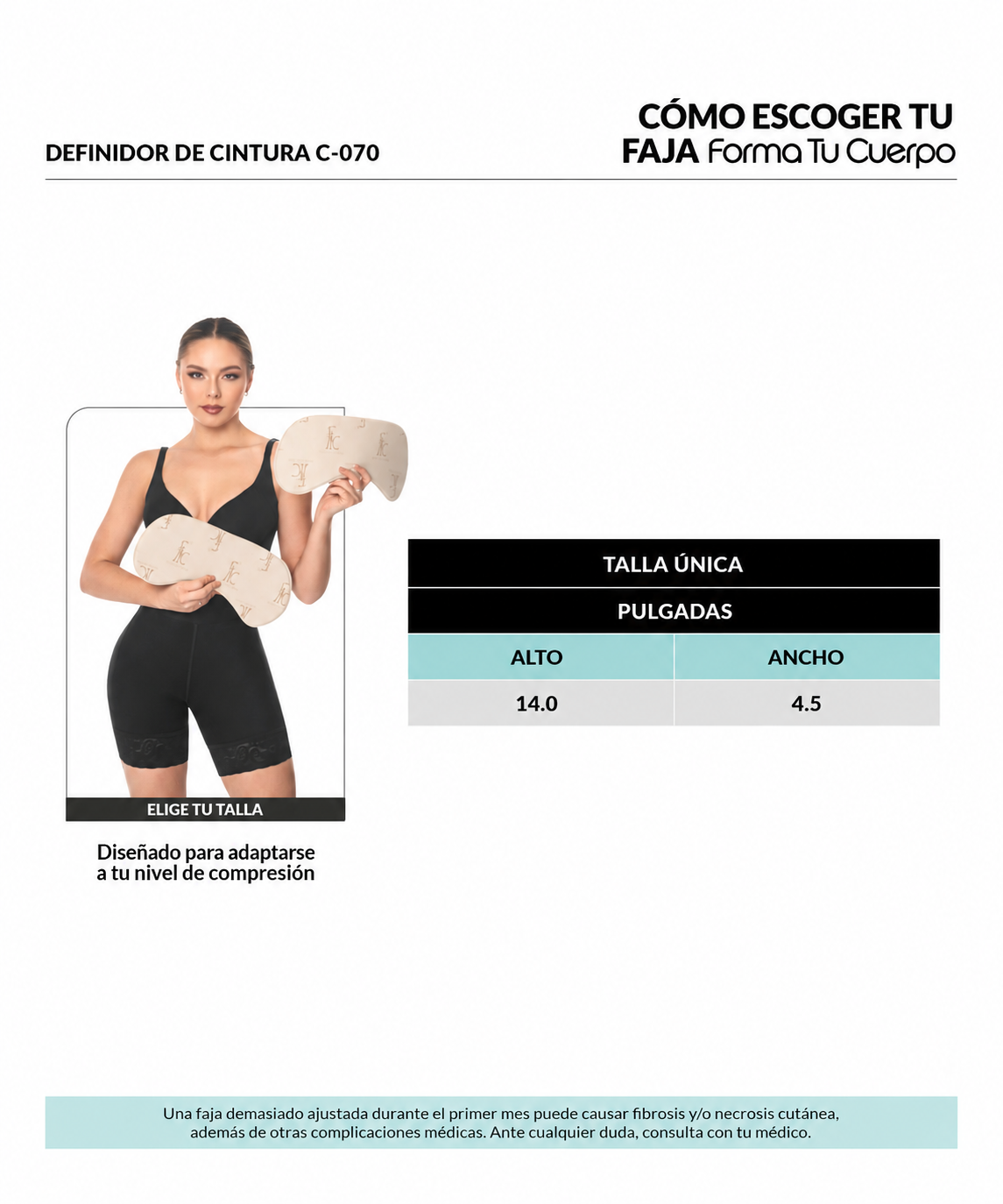 Guía de tallas de este producto