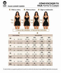 Mid-Leg Girdle with Sleeveless Bra (LUXBBL-093)