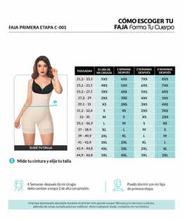 Post-surgical compression garment: Effective post-surgical compression (REF. C-001 / C-101)