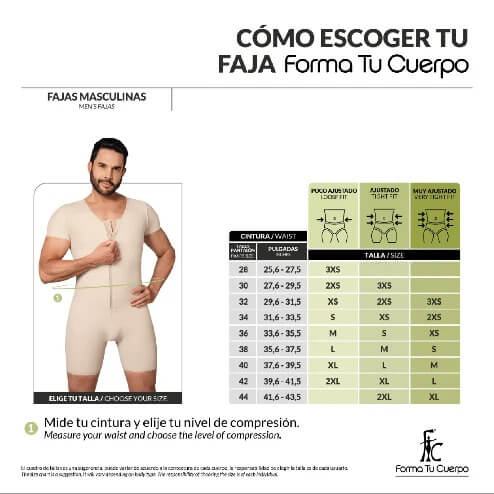 Faja completa para hombre: Faja moldeadora ( Ref. H-001 )